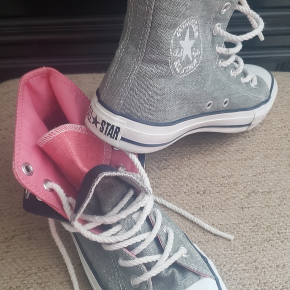 Converse pink & navy duo Size 7 - Picture 4 of 12